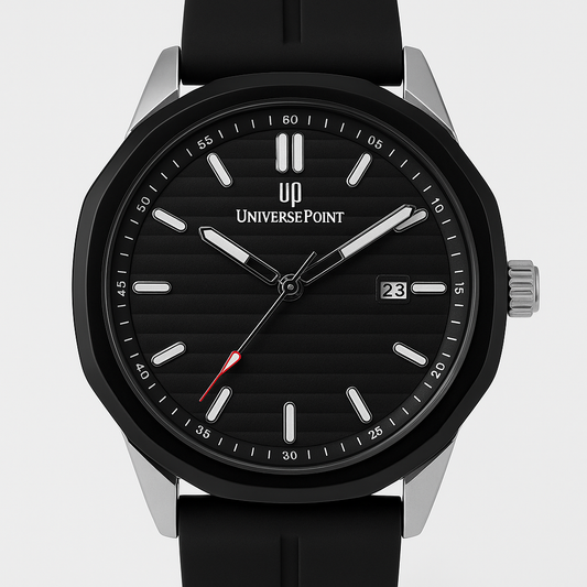 Universe Point Men’s Watch – Black Dial with Black Strap - High Quality Magnet Lock