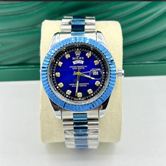 RolexF-182 – Stainless Steel 32mm Blue Dial Watch (Luxury Edition)