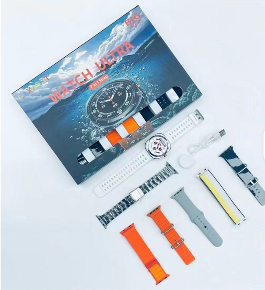 7-in-1 Ultra Smartwatch – 1.52” Touch Display, Bluetooth Calling, Fitness & Health Tracker (Android & iOS)