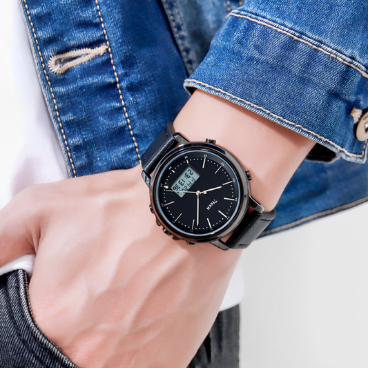 SKMEI 7teen 1652 Black-White Multifunction Watch | Waterproof Men’s Analog Digital Sports Wristwatch with Light, Stopwatch & Alarm